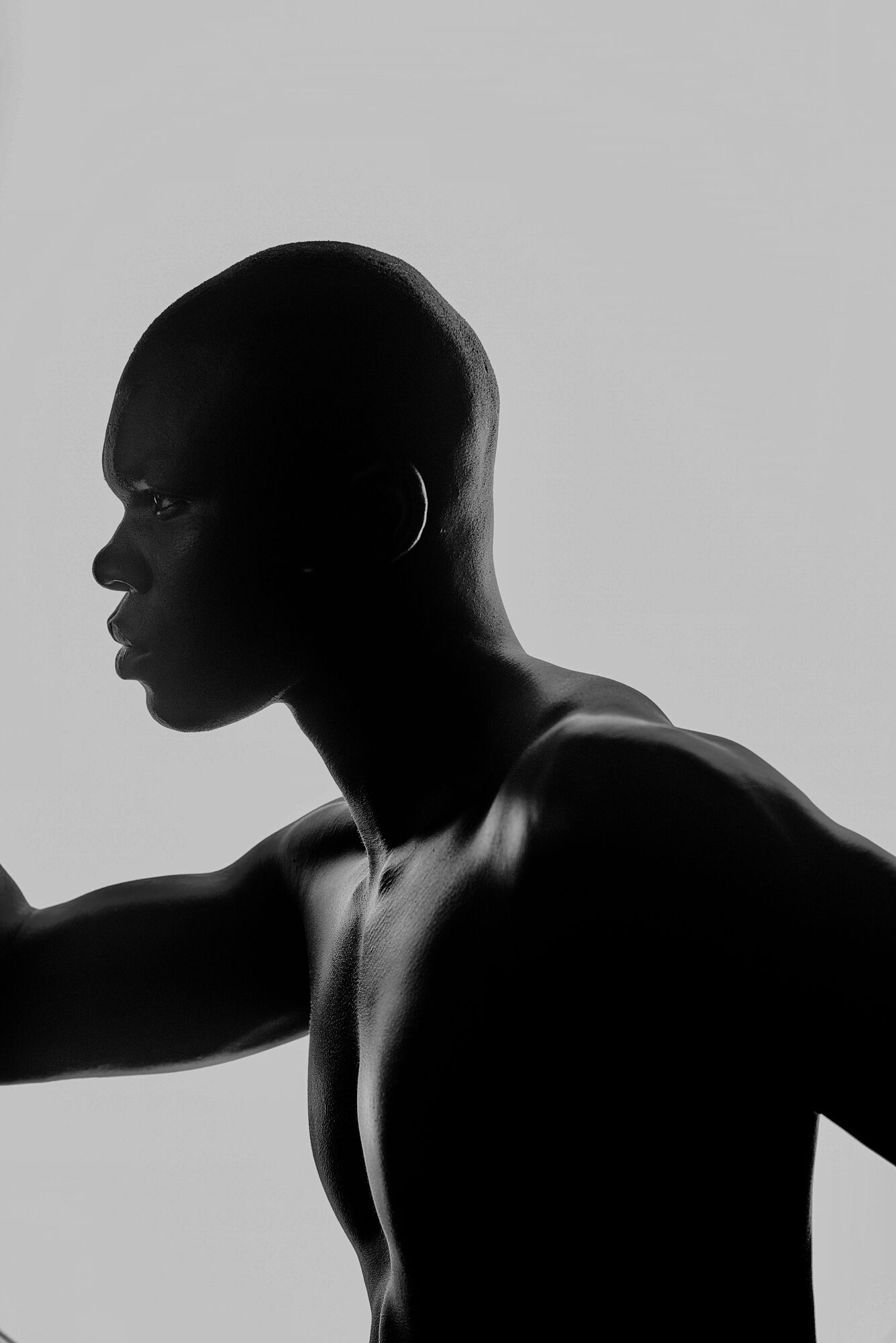 Mood still: a silhouette in profile.